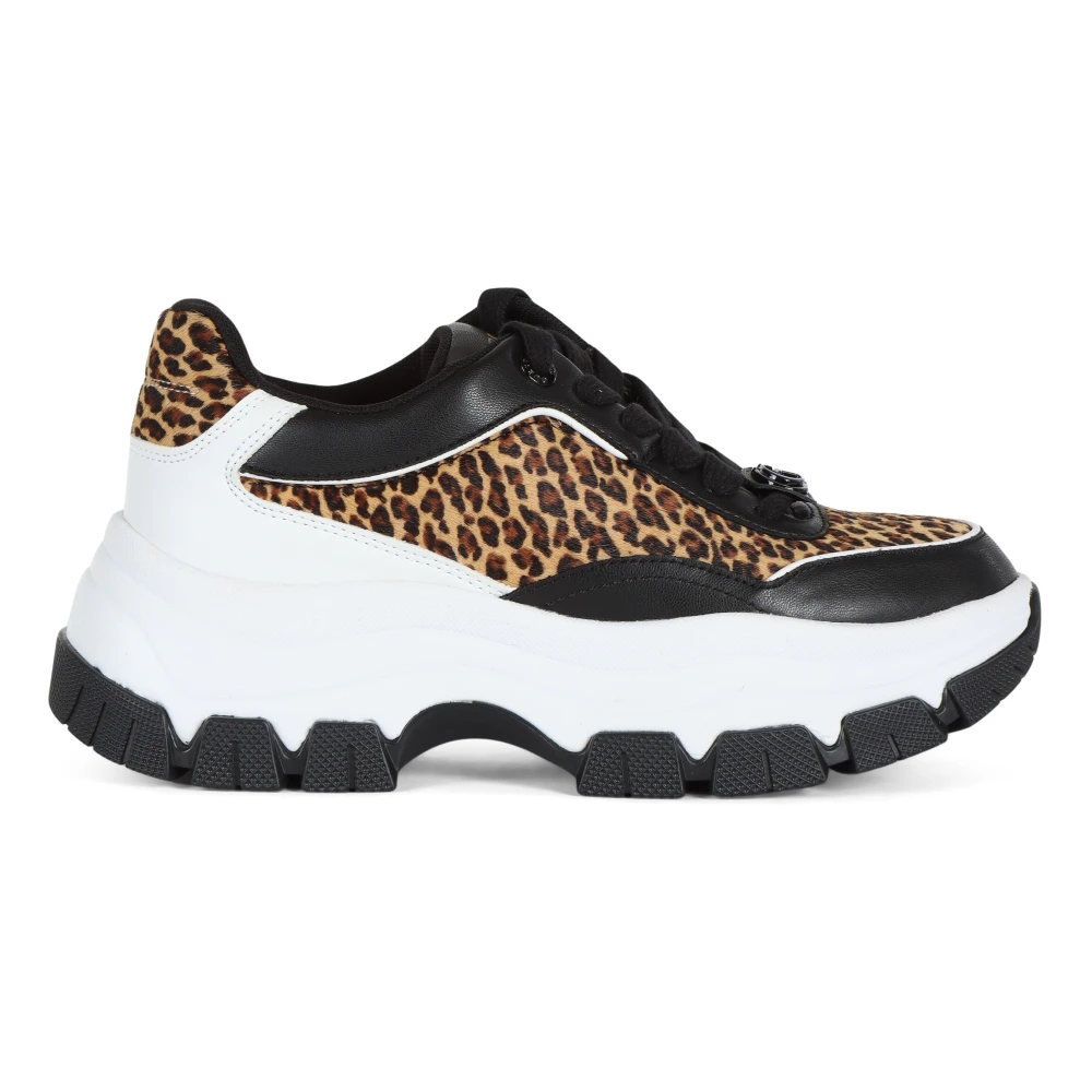 Guess Chunky Ecoleather Sneakers met Animal Print Inzetstukken Dames Schoenen Veelkleurig Multicolor
