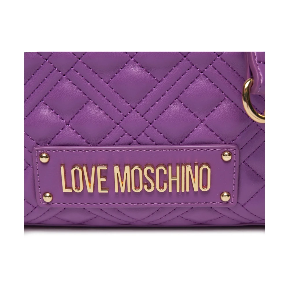 Love Moschino Paarse Synthetische Schoudertas Purple Dames