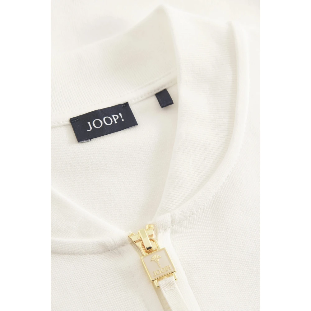 Joop! Sportieve Stijl Jas met Gouden Details White Dames
