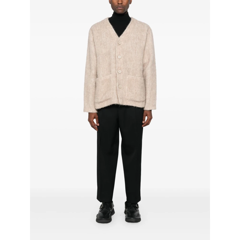 Jil Sander Zwarte Wol Tapered Broek Black Heren