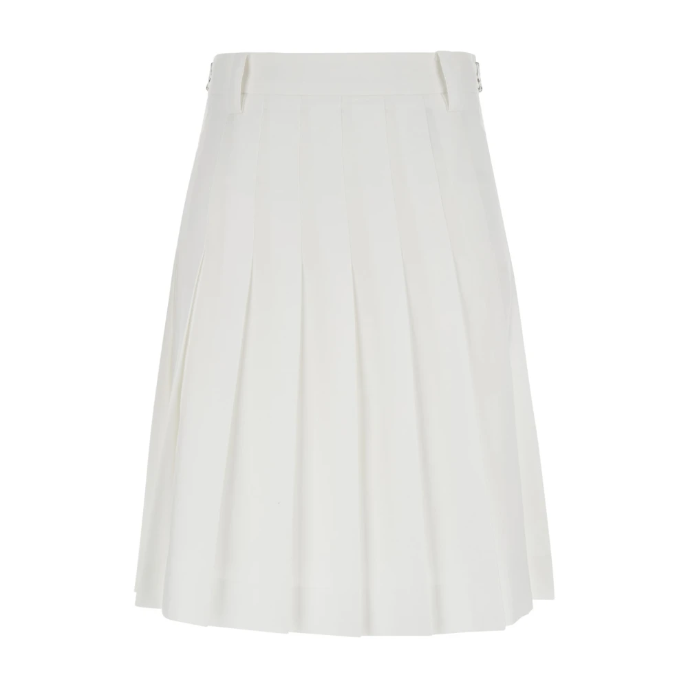 Dunst Witte Midi Plooien Rok White Dames