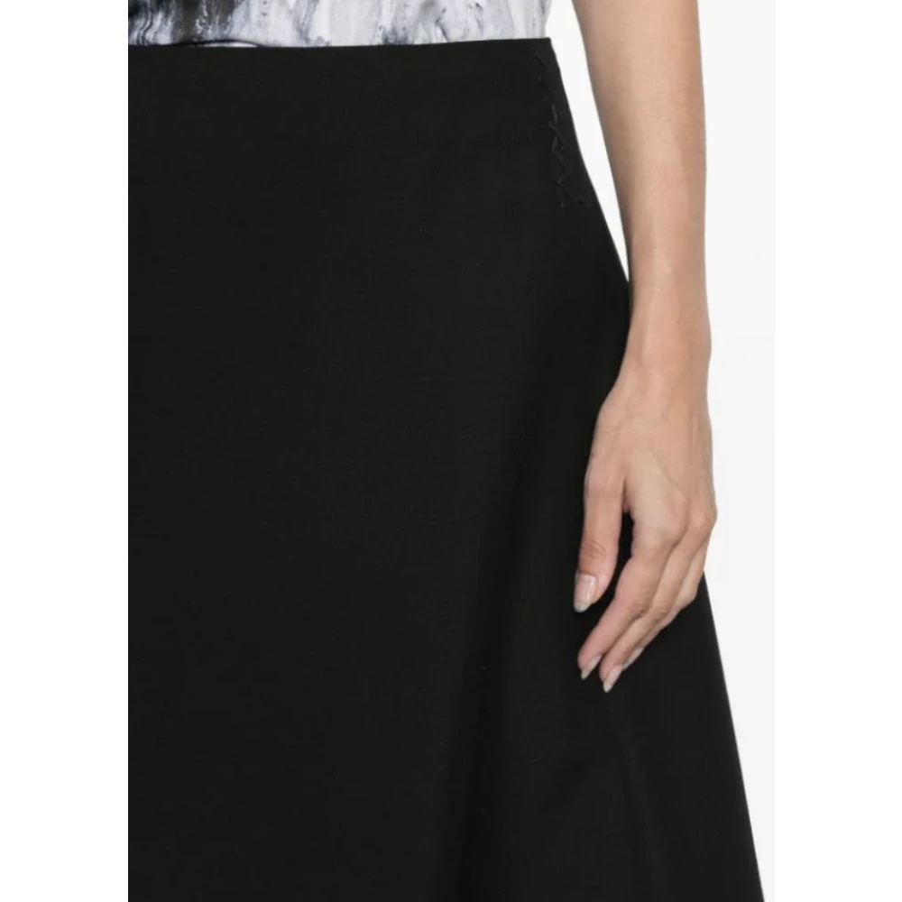 Marni Elegante Zwarte High-Waist Rok Black Dames