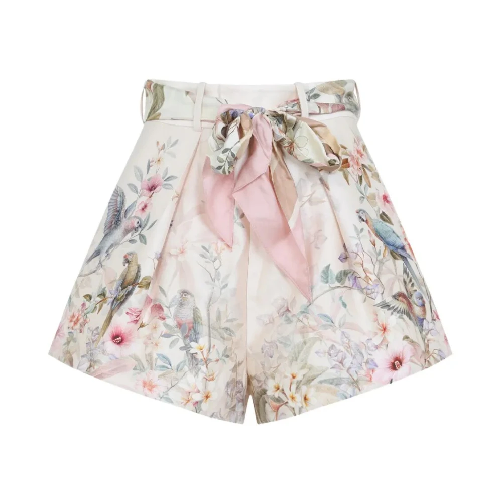 Zimmermann Multicolor Rebellion Tuck Short - Female - Short Shorts - Xs - Shorts