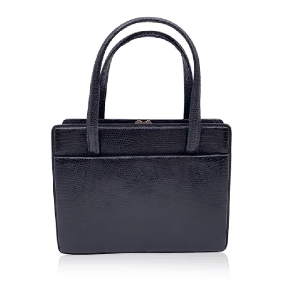 Gucci Vintage Pre-owned Leather handbags Black Dames