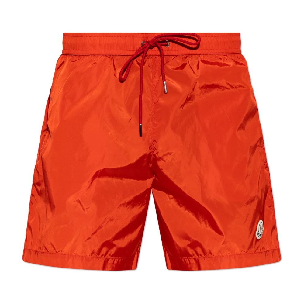 Moncler Uomo Rosso - Nylon Swim Shorts, Size: Xxl - Immagine 2