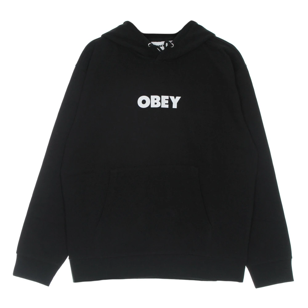 Obey Zwarte lichtgewicht capuchontrui Franse terry Black Heren