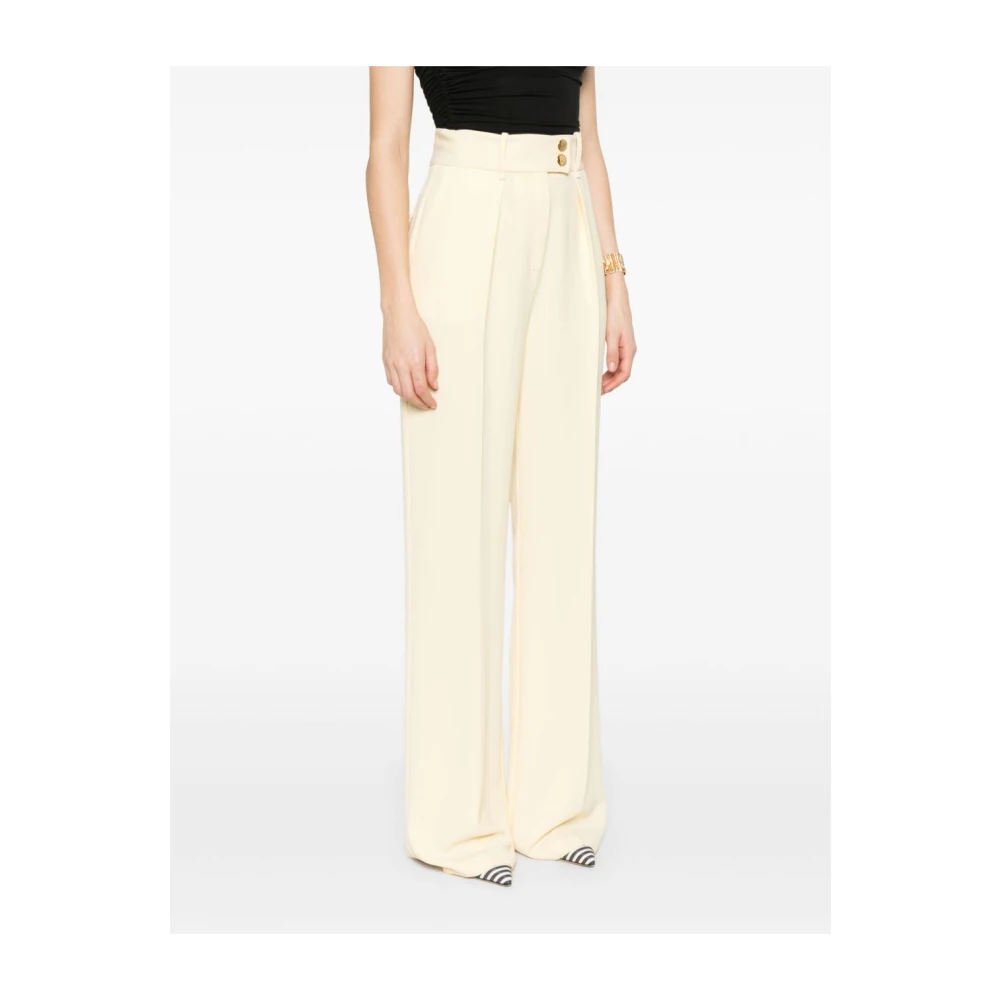 Elisabetta Franchi Gele Broek Elegante Stijl Yellow Dames