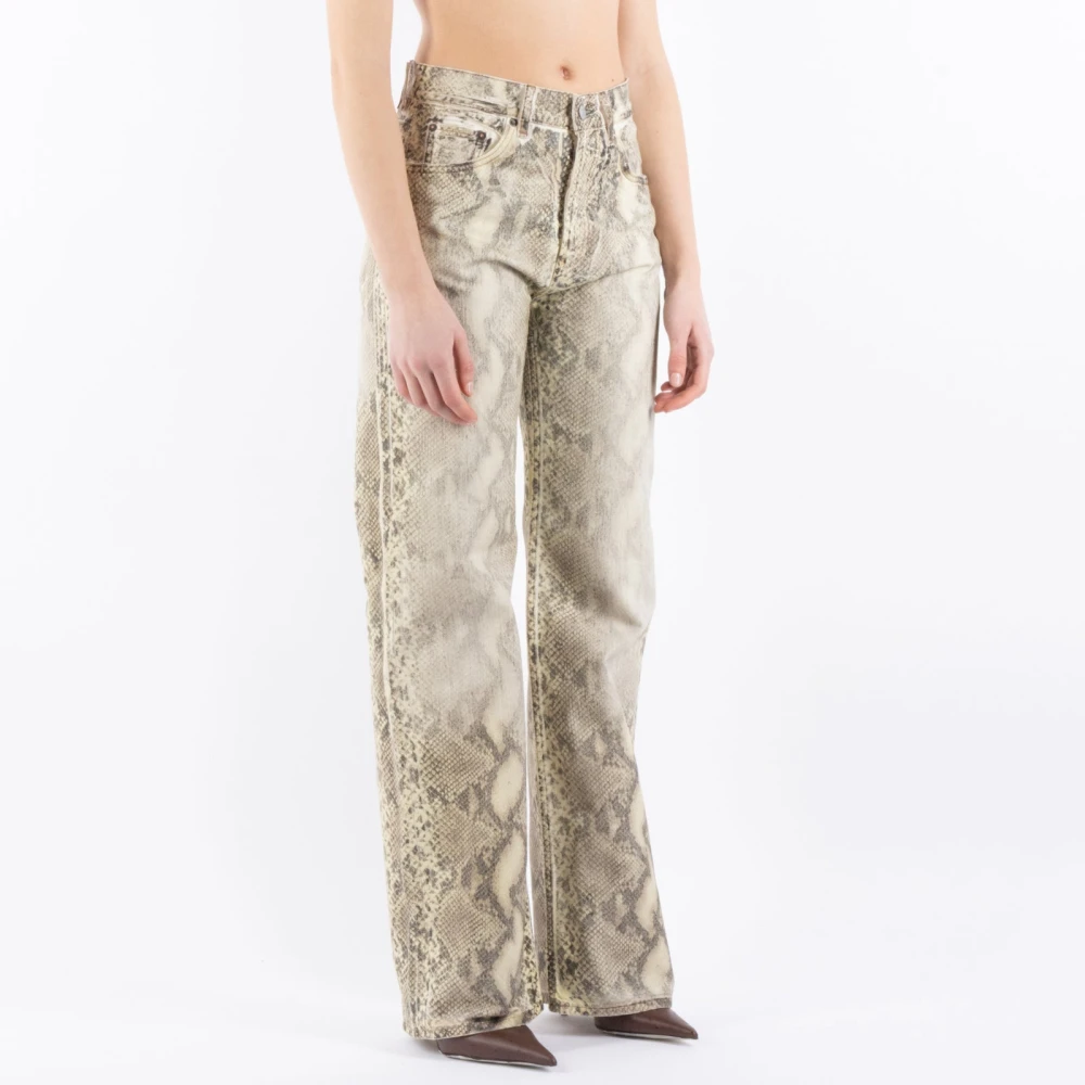 Acne Studios Python Print Broek Multicolor Dames