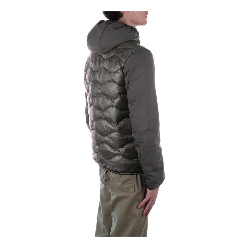 Blauer Groene Hoodie Jas Logo Rits Zakken Green Heren
