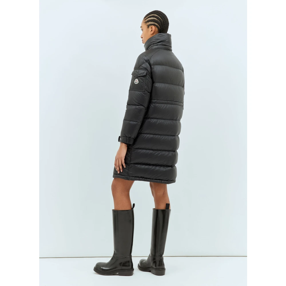 Moncler Hooded Down Jacket Black Dames
