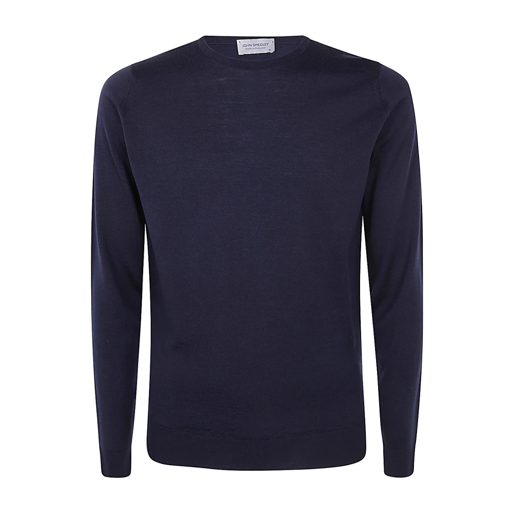 John Smedley Midnight Pullover Lange Mouw Blue Heren