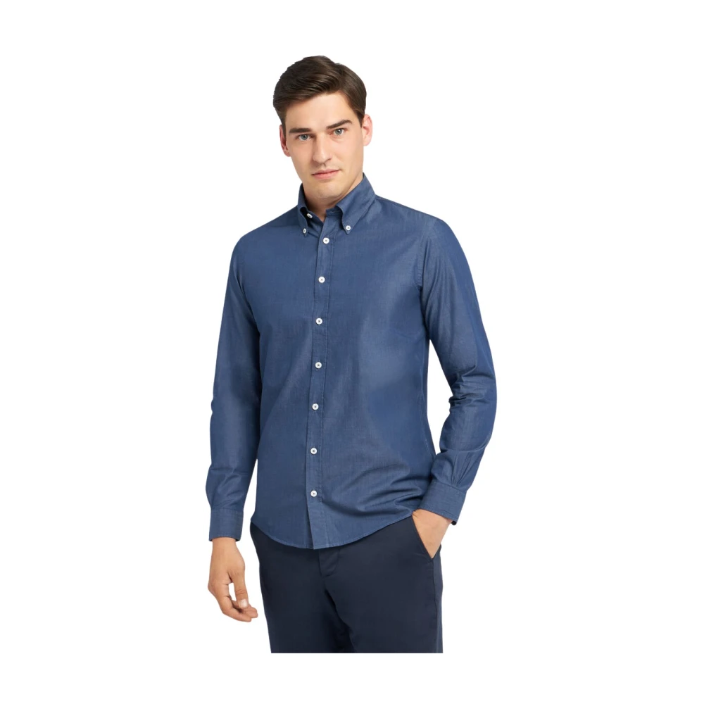 Brooks Brothers Slim Fit Denim Twill Button Down Overhemd Blue Heren