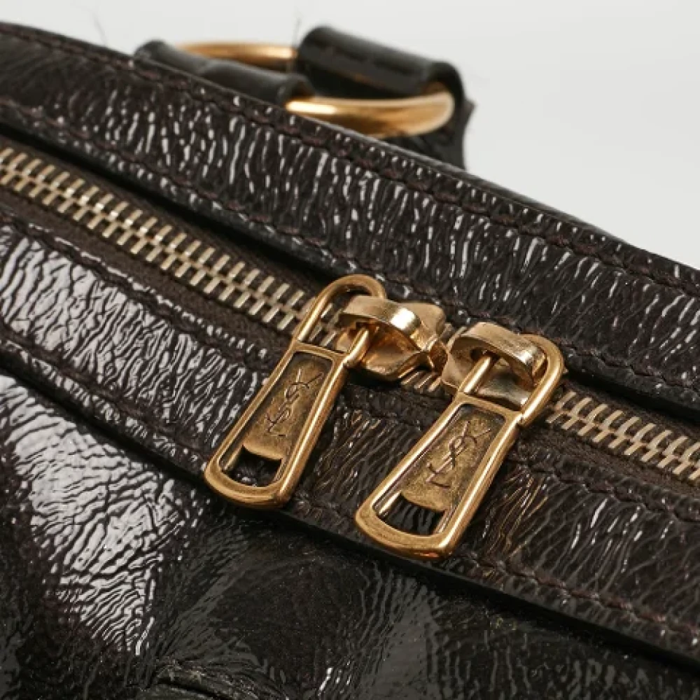 Yves Saint Laurent Vintage Pre-owned Leather handbags Brown Dames