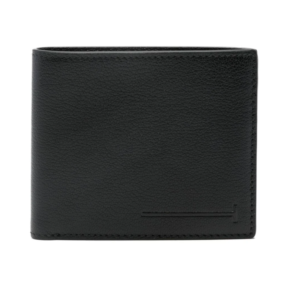 Tom Ford Men's Black Wallets & Cardholders, One Size, Supple Grain Leather Elongated T Line Classic Bifold Wallet