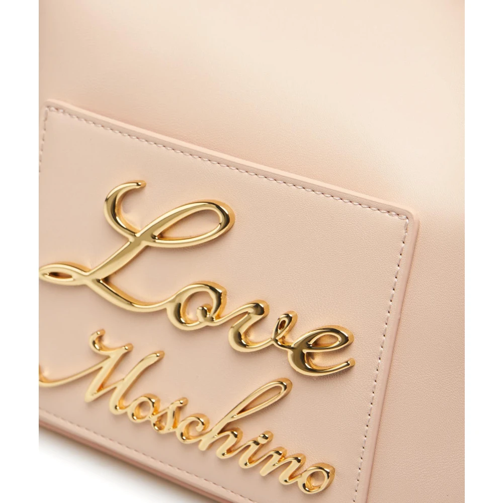 Love Moschino Logo Ketting Schoudertas Pink Dames