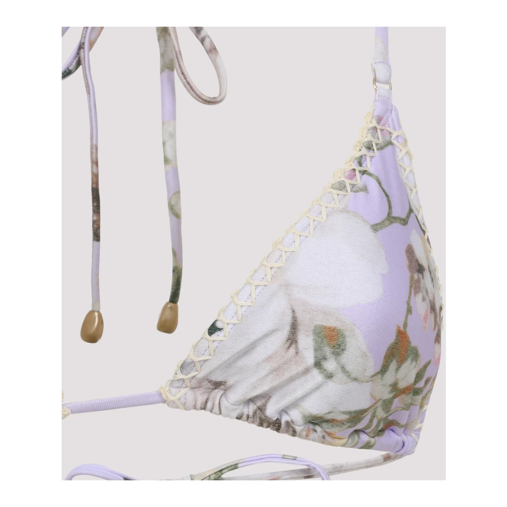 Zimmermann Lila Bloemen Gehaakte Bikini Multicolor Dames