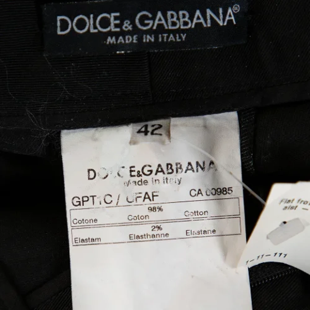 Dolce & Gabbana Pre-owned Cotton bottoms Black Dames