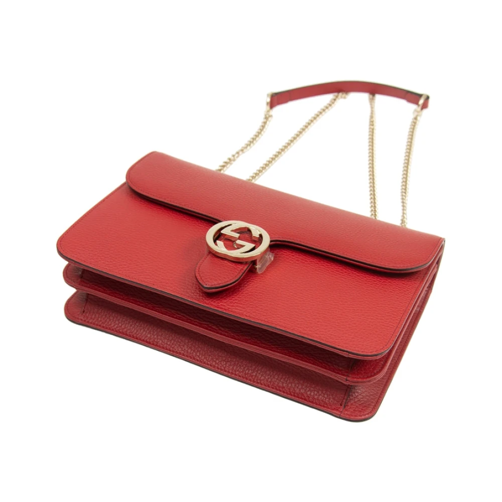Gucci Interlocking GG Schoudertas Red Dames
