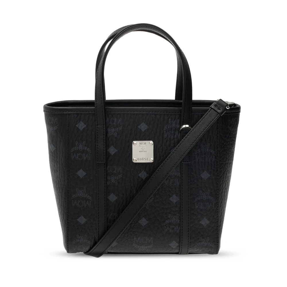 MCM Schoudertas met logo Black Dames