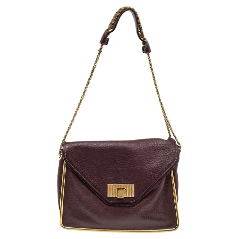 Chloé Pre-owned Leather shoulder-bags Purple Dames