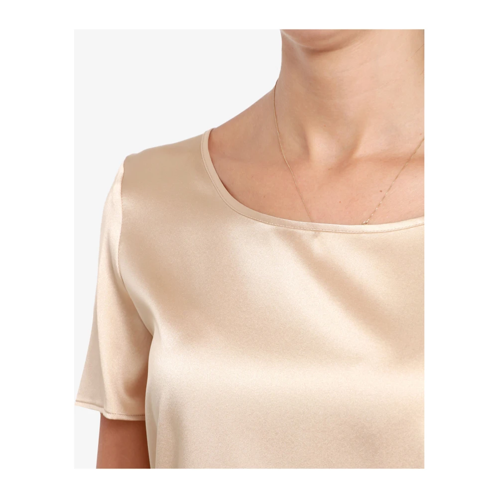 Pennyblack Champagne Zijden Satijnen Blouse Beige Dames