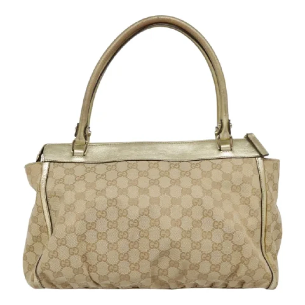 Gucci Vintage Pre-owned Canvas gucci-bags Beige Dames