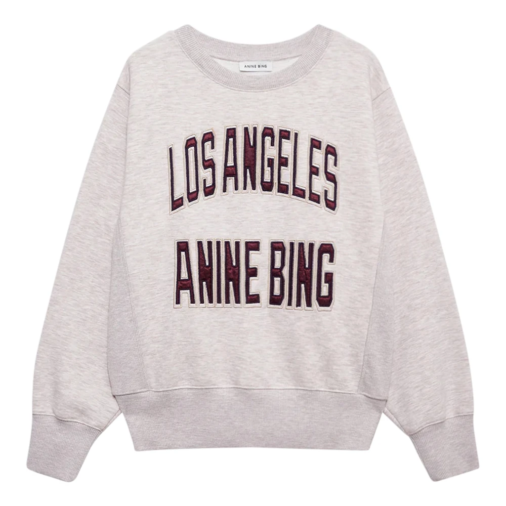 Anine Bing Men's Gray Sweatshirts, Xs, Harry Shrunken Sweatshirt