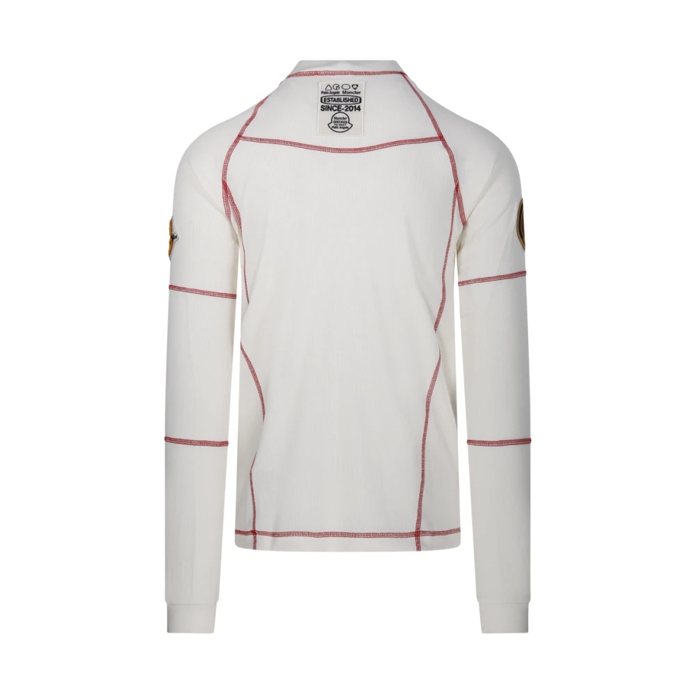 Moncler Wit lang T-shirt met lange mouwen White Heren