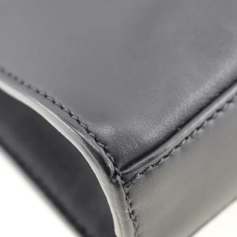 Fendi Vintage Pre-owned Leather briefcases Black Dames