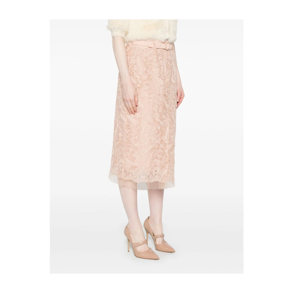 Ermanno Scervino Roze Rok met Riemlussen Pink Dames