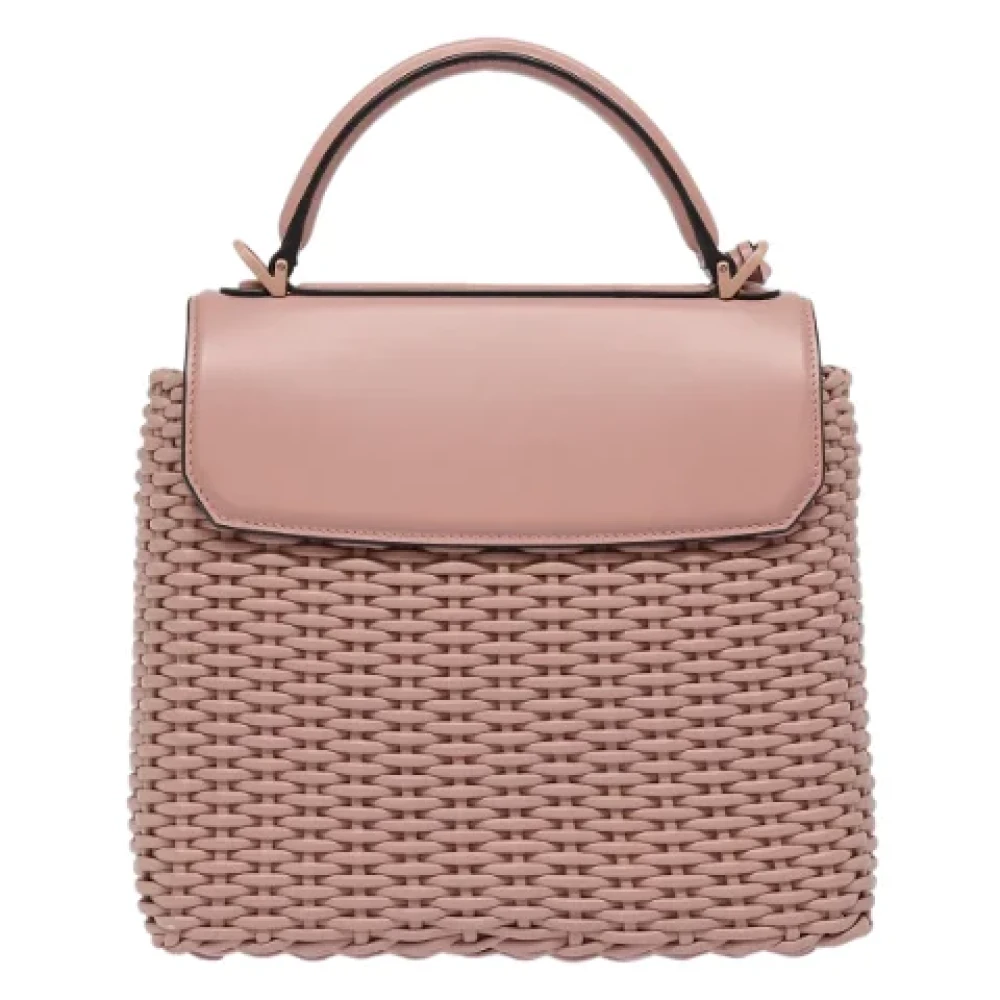 Salvatore Ferragamo Pre-owned Leather shoulder-bags Pink Dames