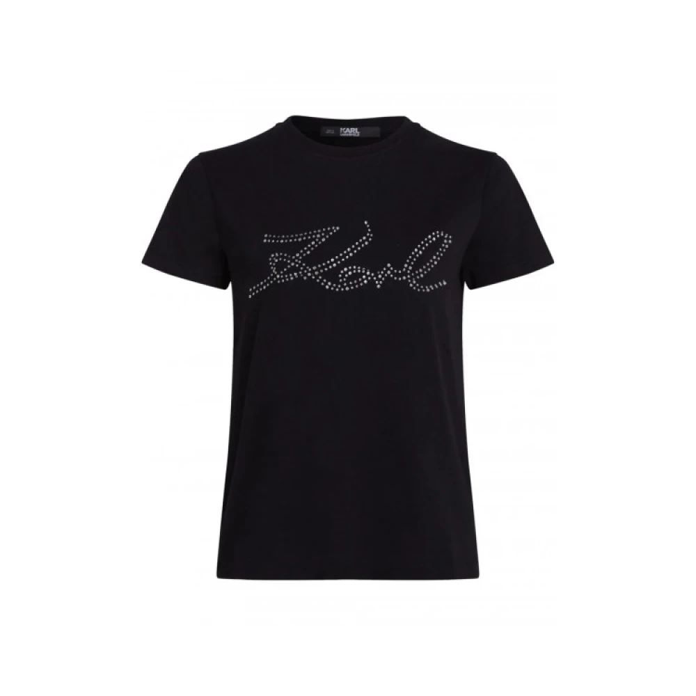 Karl Lagerfeld T-Shirt Signature Black Dames