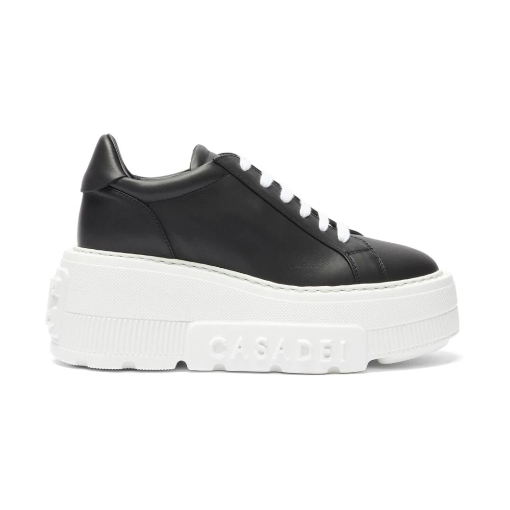 Casadei Women's Black Sneakers, 5 Uk, Nexus Leather Trainers