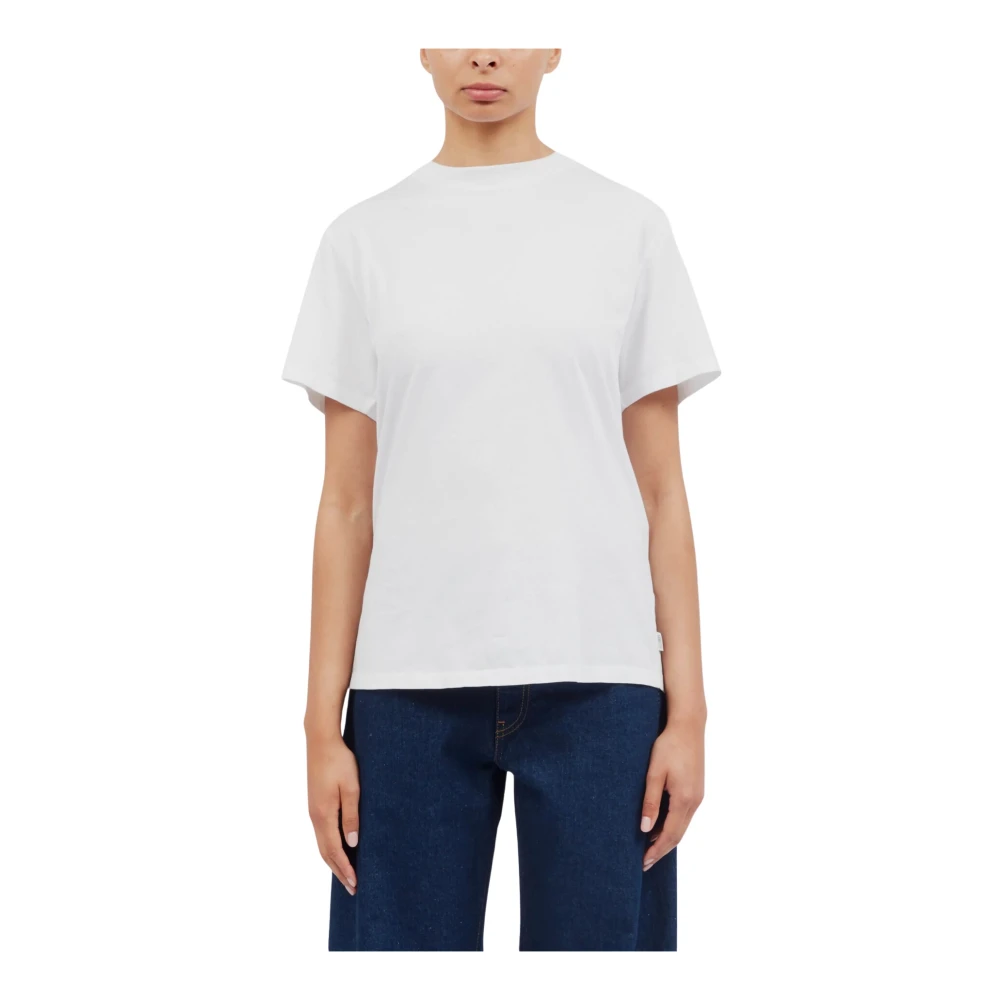 MM6 Maison Margiela Hybride T-shirt met Geribbelde Tanktop Inzet White Dames