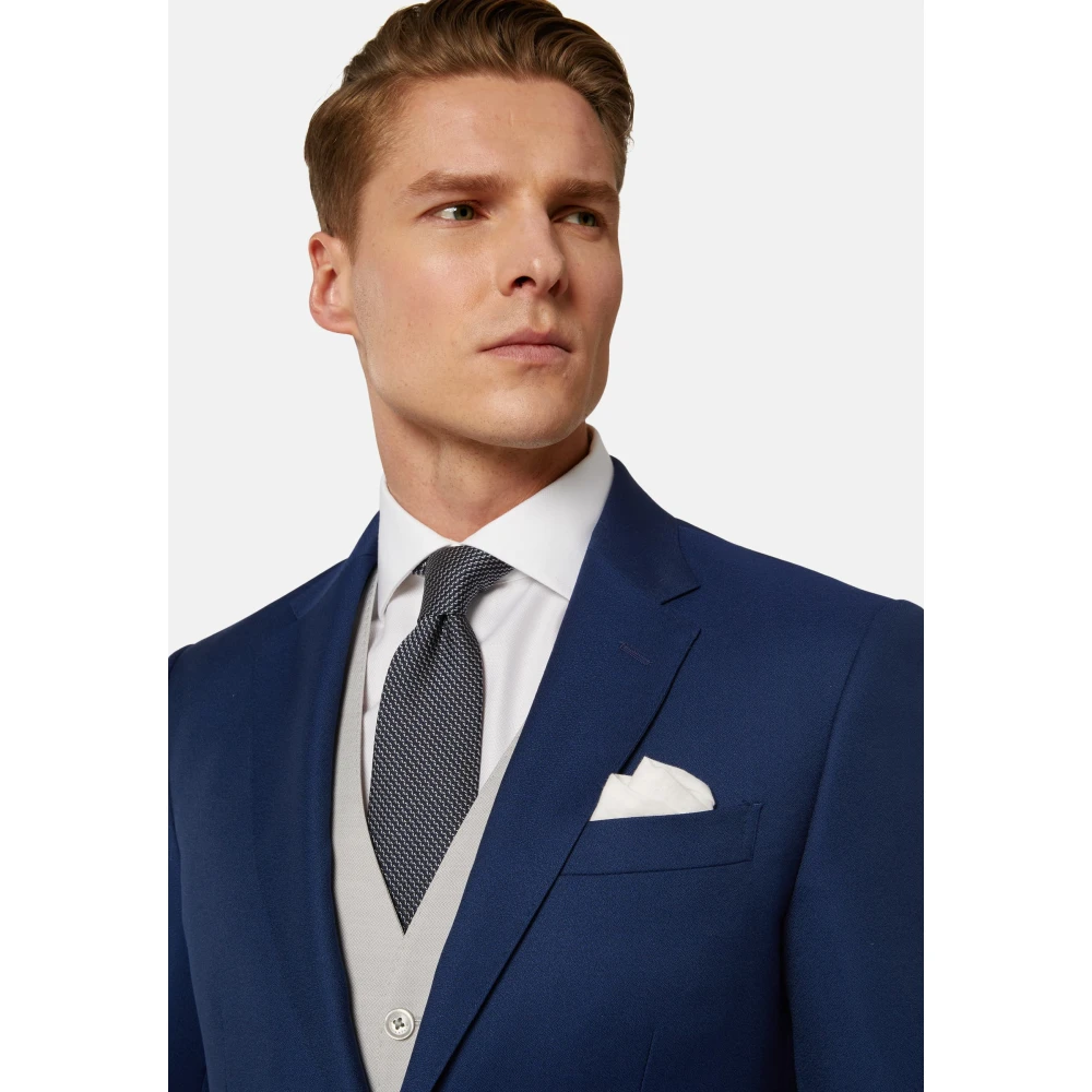 Boggi Milano Pak Zuivere Wol Blue Heren