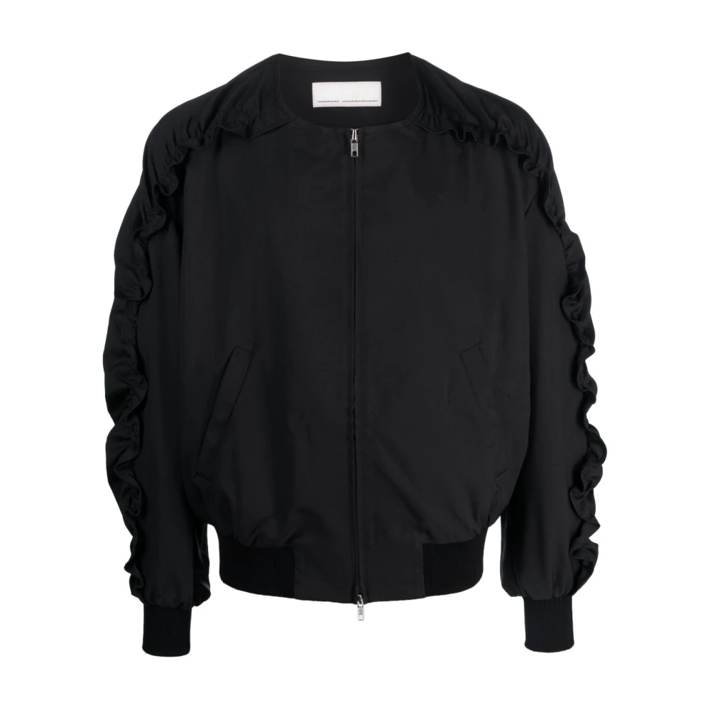 Random Identities Bomberjack met gerimpelde mouw Black Heren