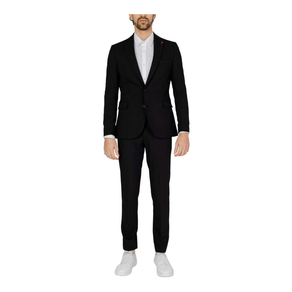 Mulish Men's Black Long Sleeve Blazer - Single Breasted Suits - S - Suits