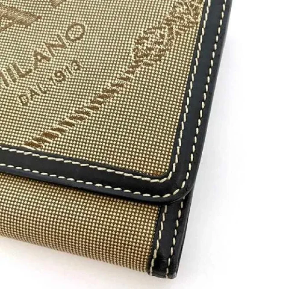 Prada Vintage Pre-owned Canvas wallets Beige Dames