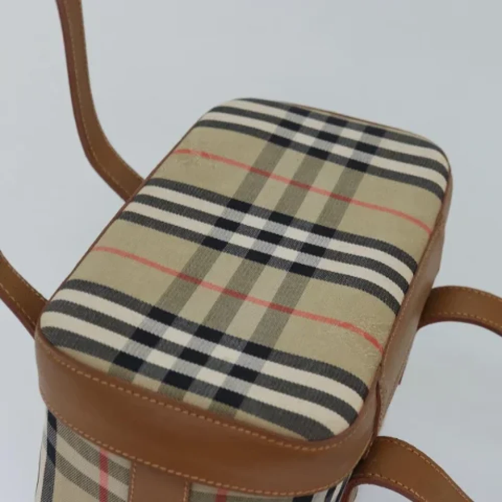 Burberry Vintage Pre-owned Canvas handbags Beige Dames