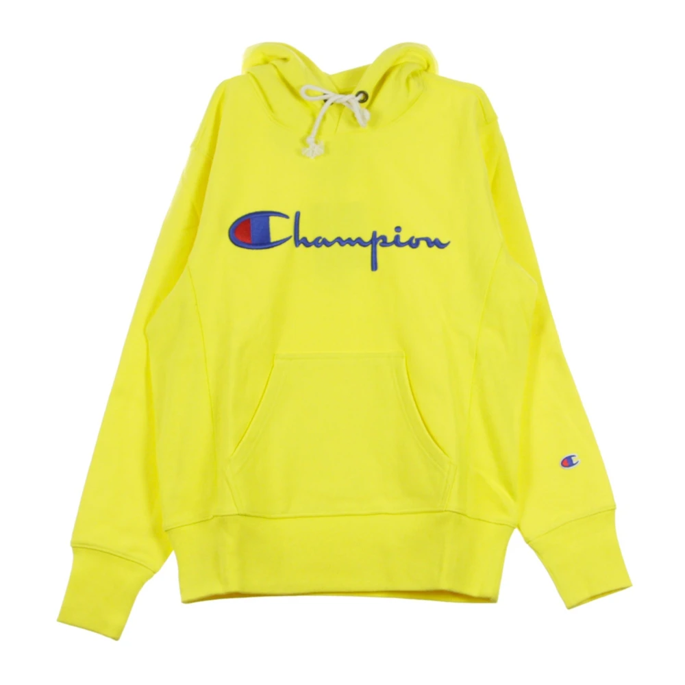 Champion Men's Yellow Hooded Sweatshirt For - Hoodies - M - Sweatshirts & Hoodies