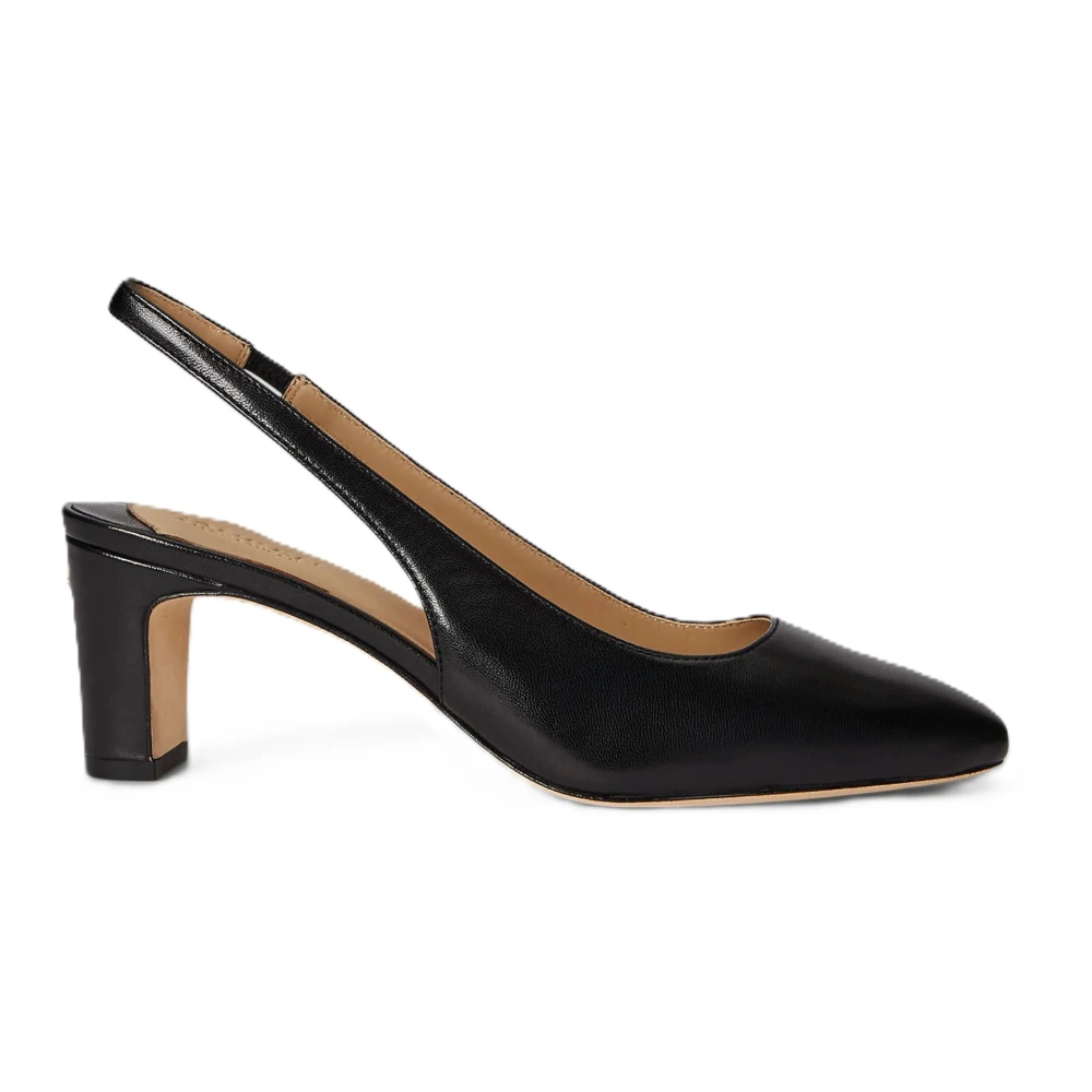 Ralph Lauren Women's Black Pumps, 6 Uk, Lauren With Heel
