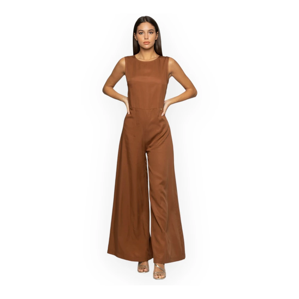 Kocca Women's Brown Jumpsuits, Female,, Stylish Lonny Jumpsuit Medium