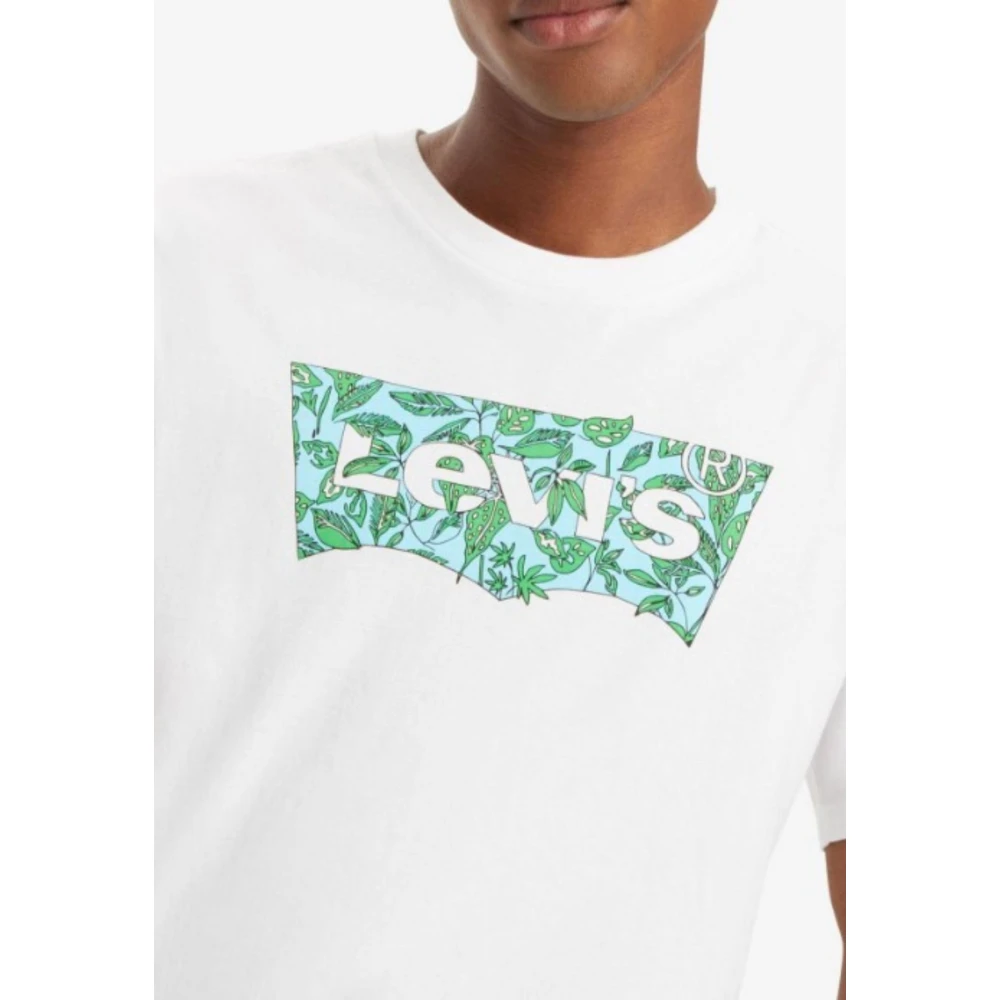 Levi's Grafische Crewneck Tee voor Mannen White Heren