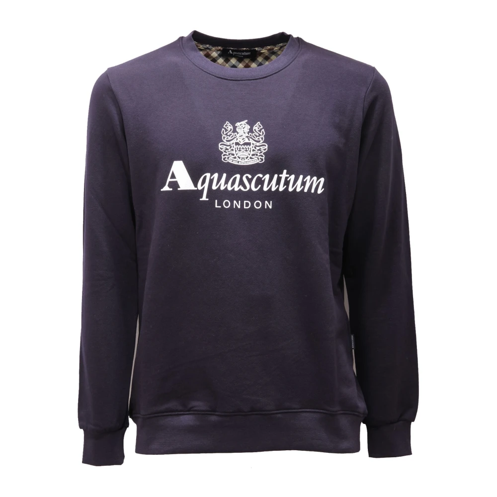 Aquascutum Men's Blue Qmf002l0 Sweatshirt - Sweatshirts - M - Sweatshirts & Hoodies