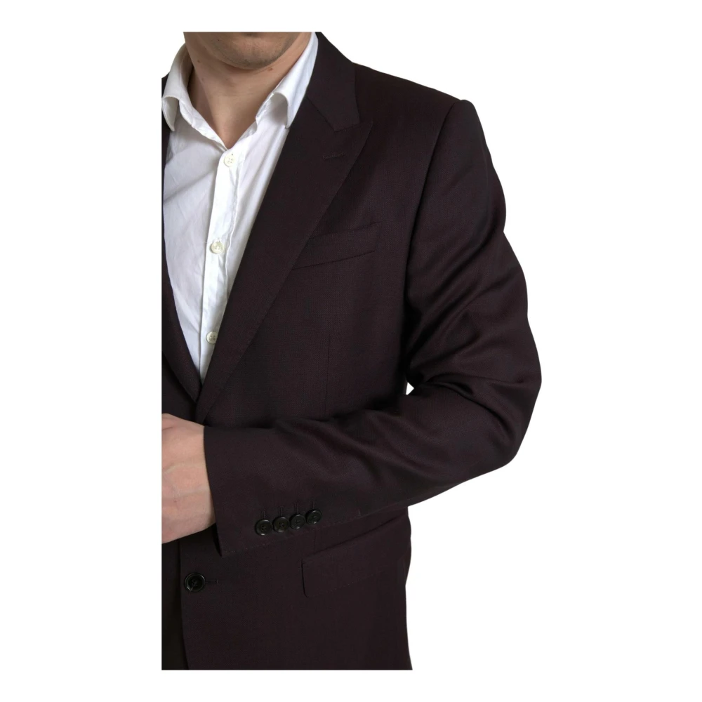 Dolce & Gabbana Single Breasted Suits Brown Heren