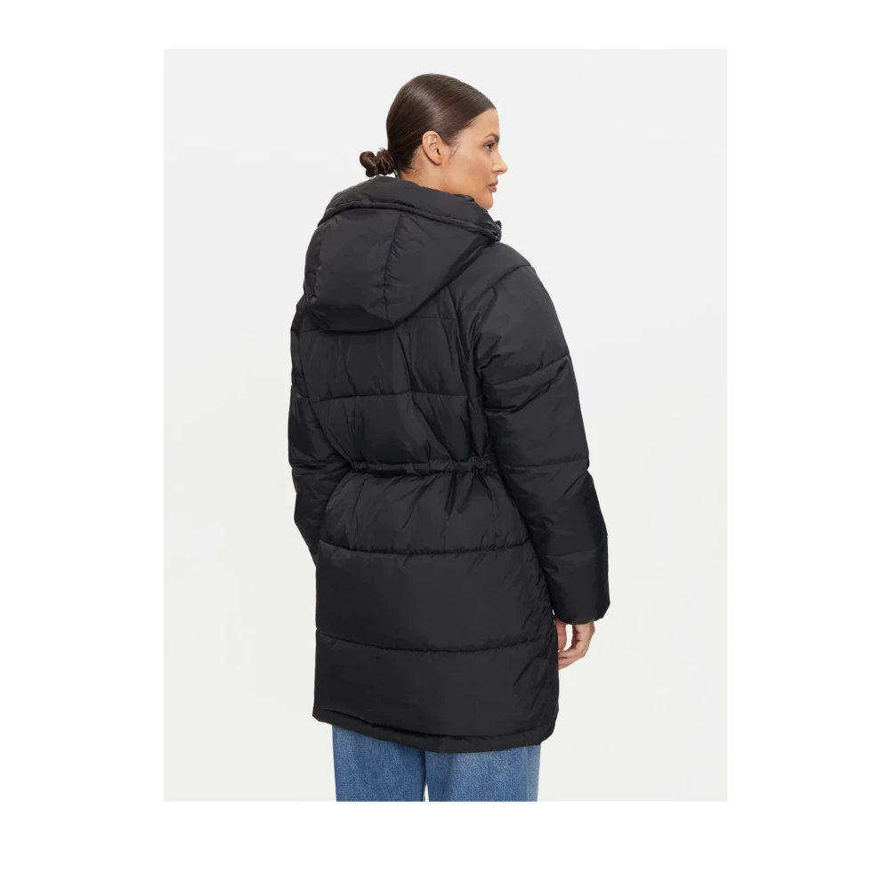 Tommy Jeans Zwarte nylonjas met capuchon Black Dames