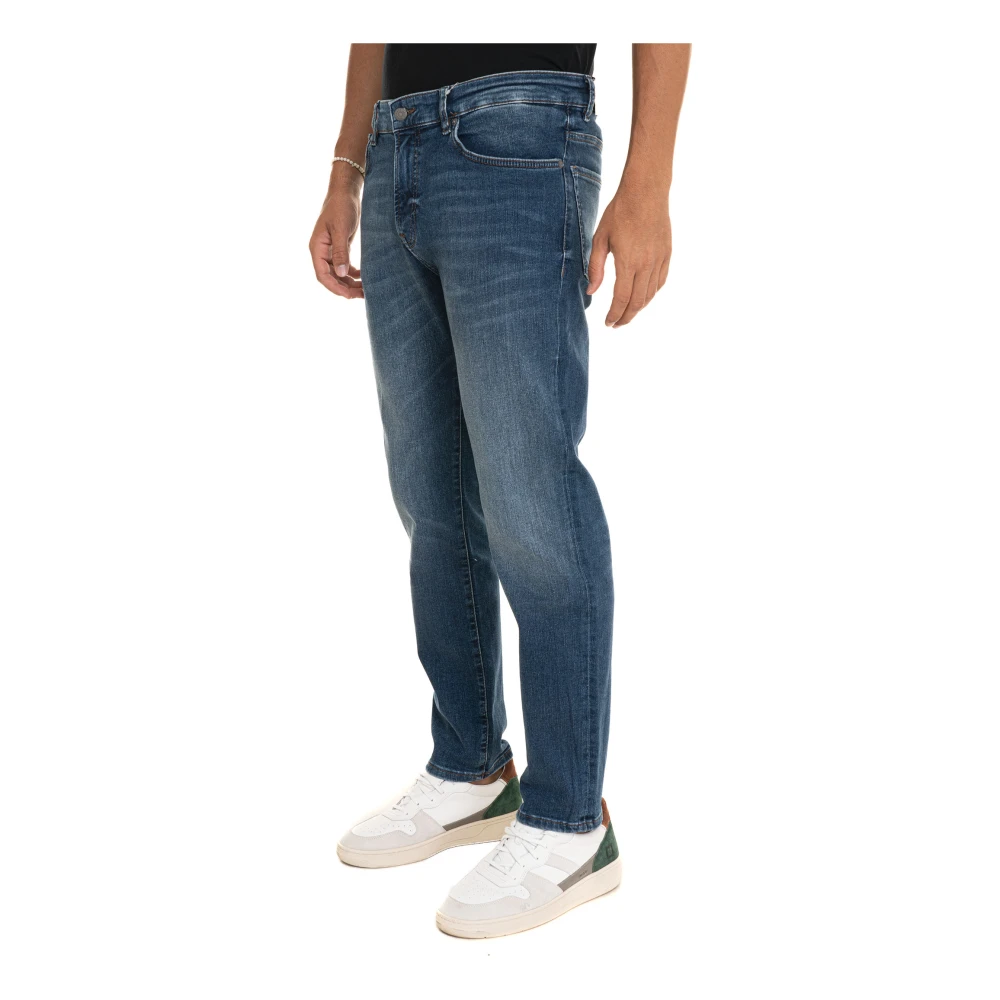 Boss 5-pocket jeans met rechte pijpen Blue Heren