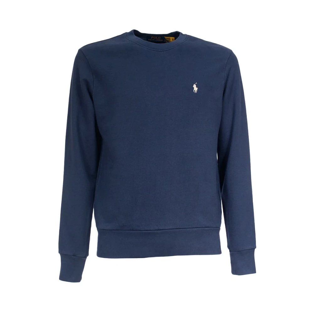 Polo Ralph Lauren Katoenen Crewneck Sweatshirt met Geborduurd Logo Blue Heren