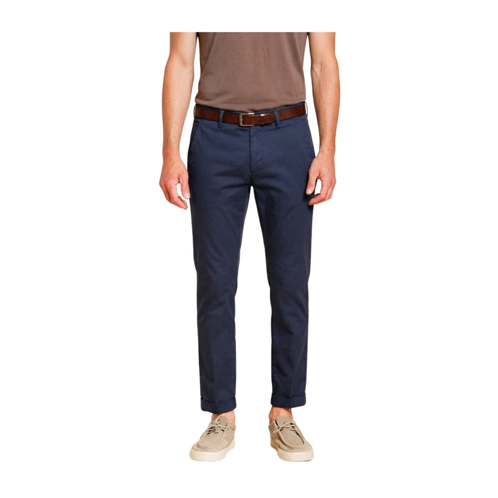 Mason's Mannelijk Blauw Broeken Heren, L, Katoen, Torino Flex Chino Broek