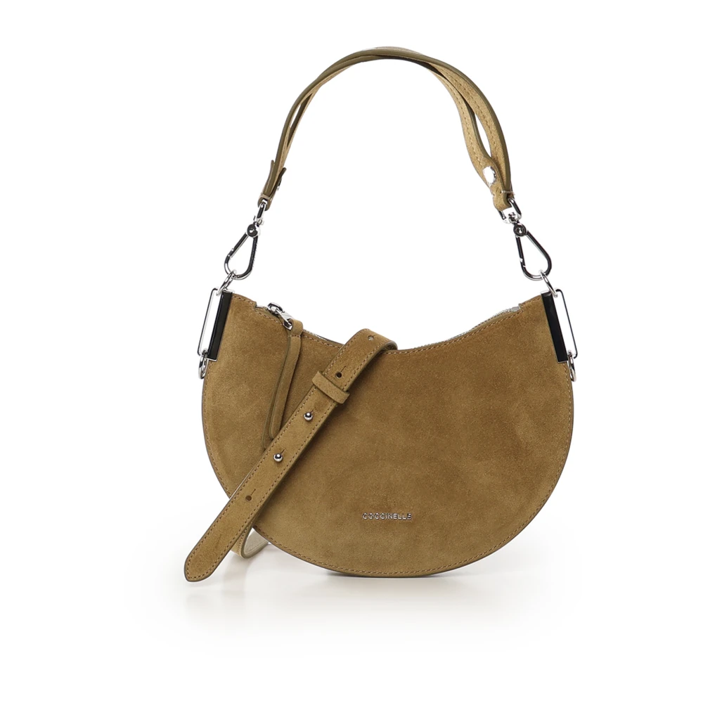 Coccinelle Women's Brown Sunup Suede Shoulder Bag - Shoulder Bags - One Size - Bags